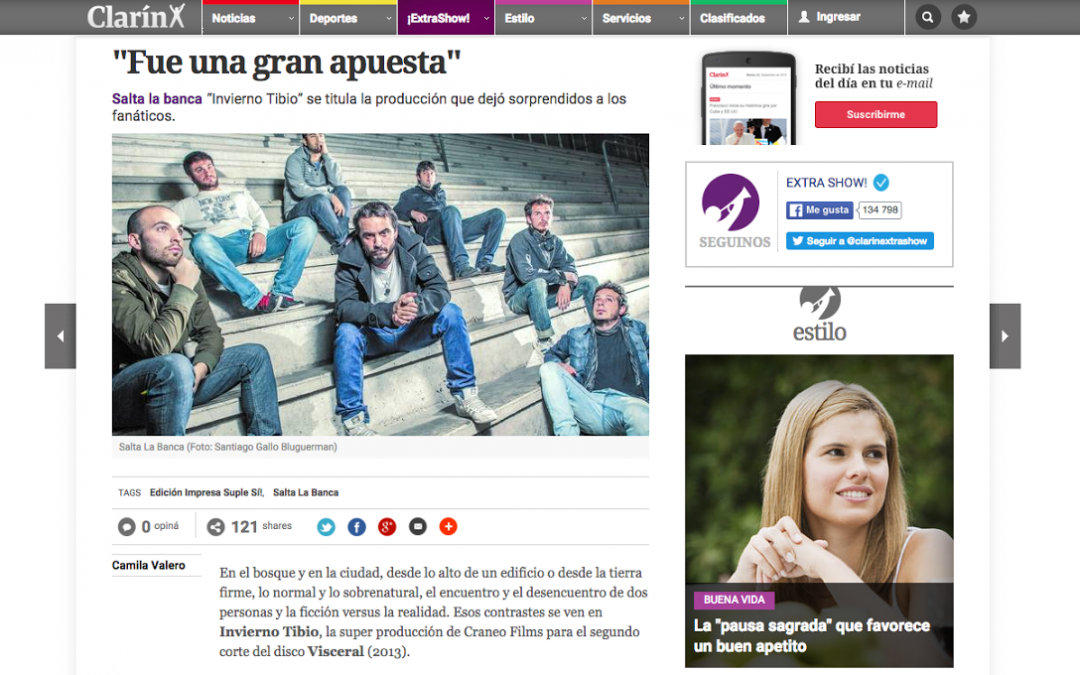 Clarín // Estreno «Invierno Tibio» de Salta La Banca