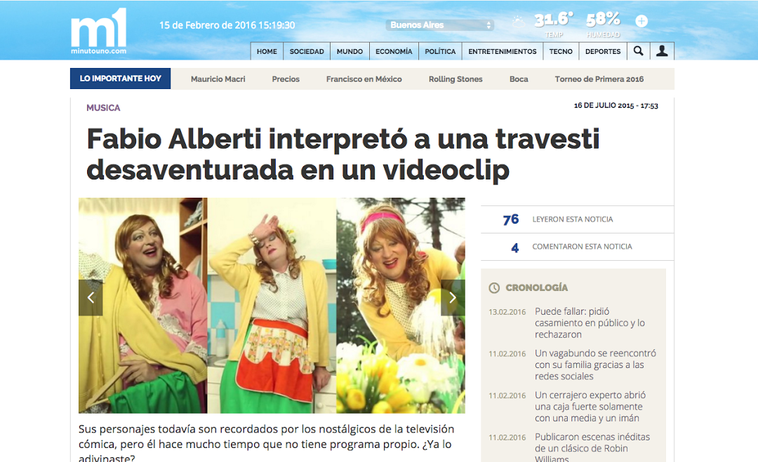 Minuto1 /// Estreno «La rumba de la travesti» de ToniMontaña