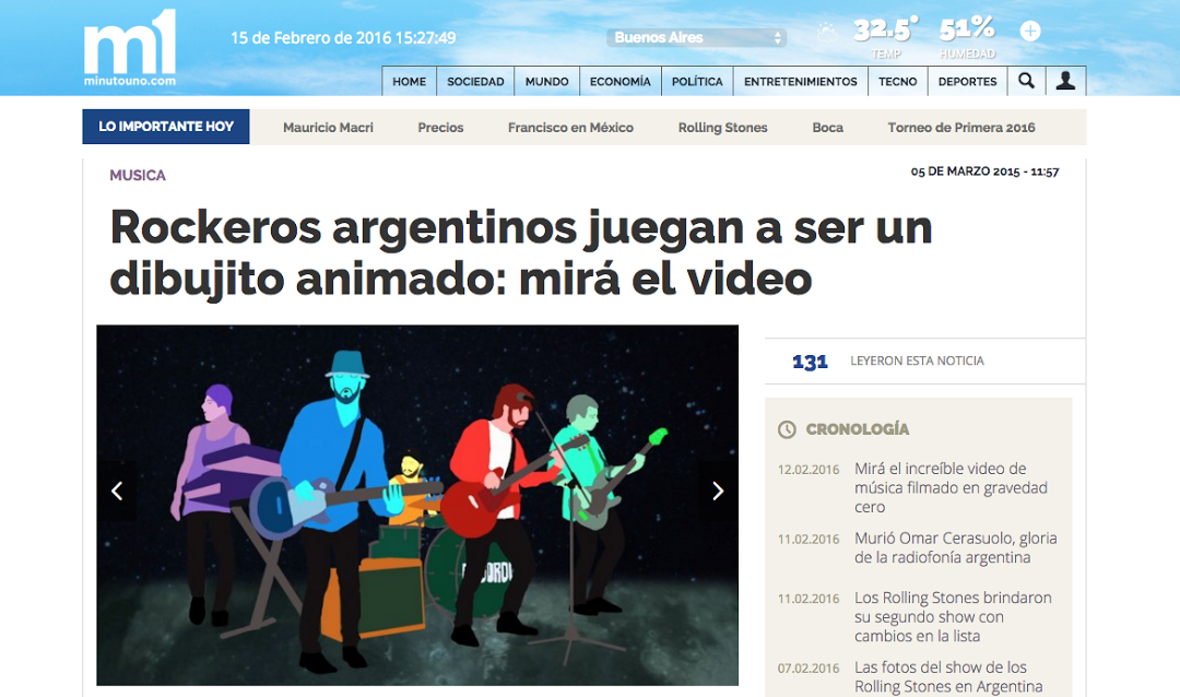 Minuto 1 /// Estreno «Sobrio» de El Bordo